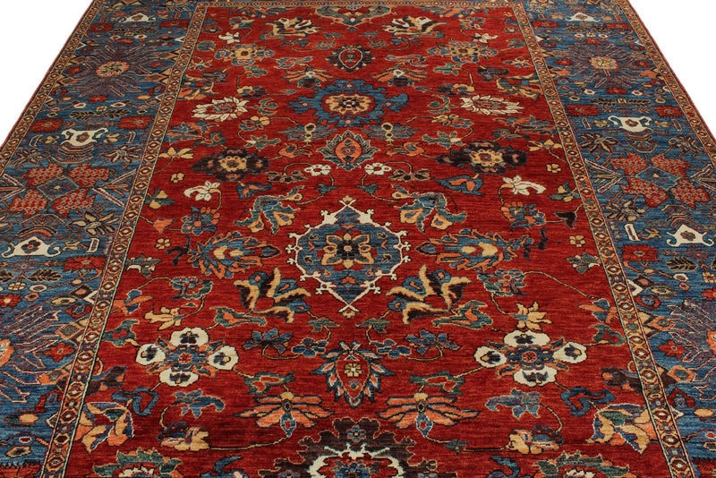 8x10 Red and Blue Anatolian Traditional Rug