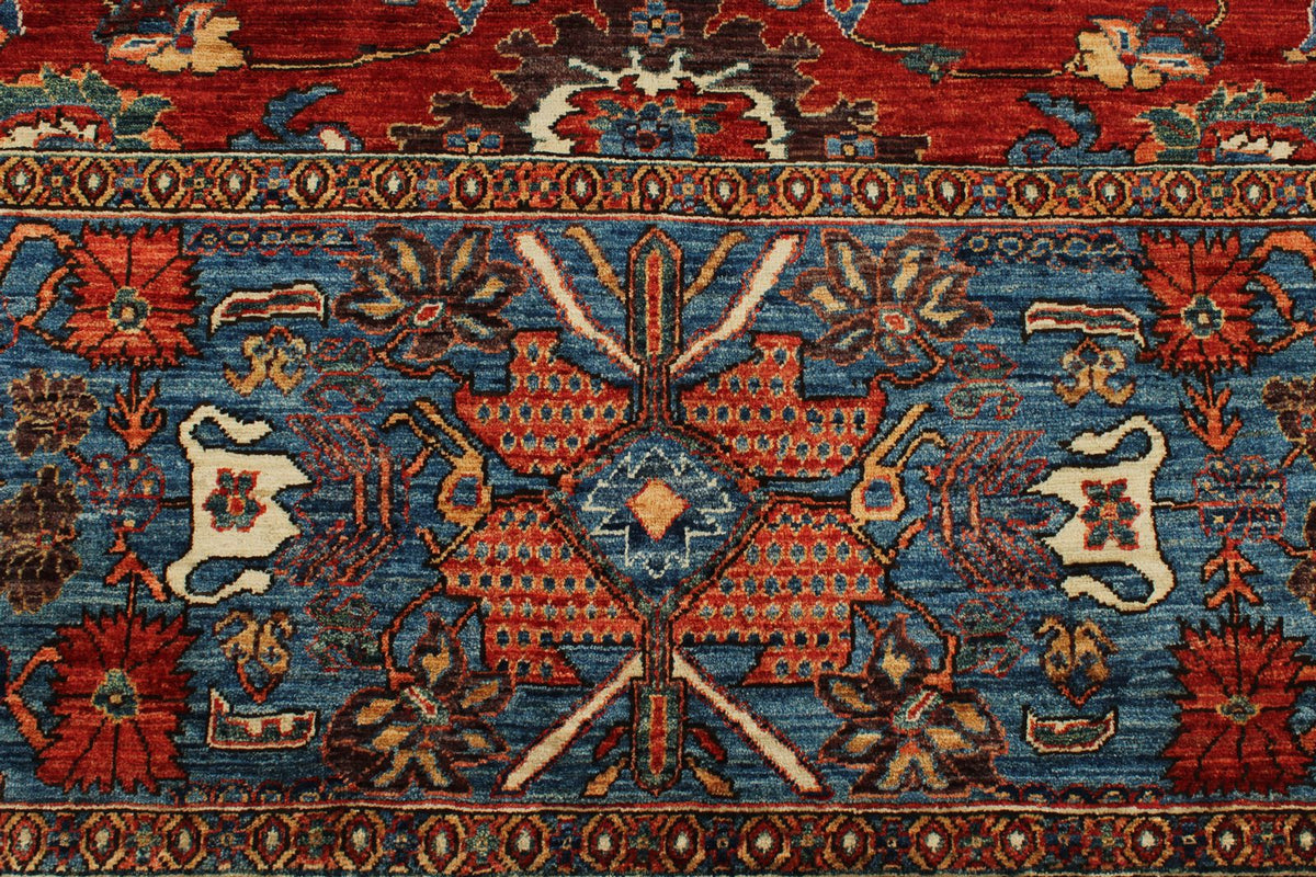 8x10 Red and Blue Anatolian Traditional Rug