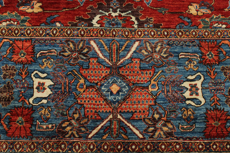8x10 Red and Blue Anatolian Traditional Rug