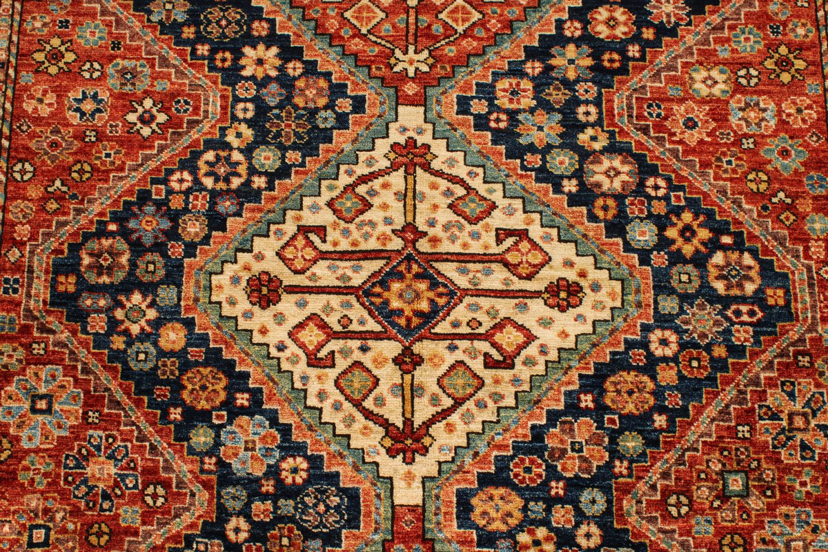 5x7 Red and Ivory Anatolian Traditional Rug