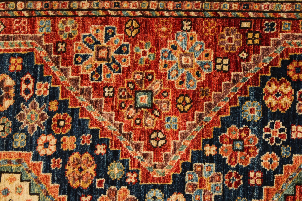 5x7 Red and Ivory Anatolian Traditional Rug