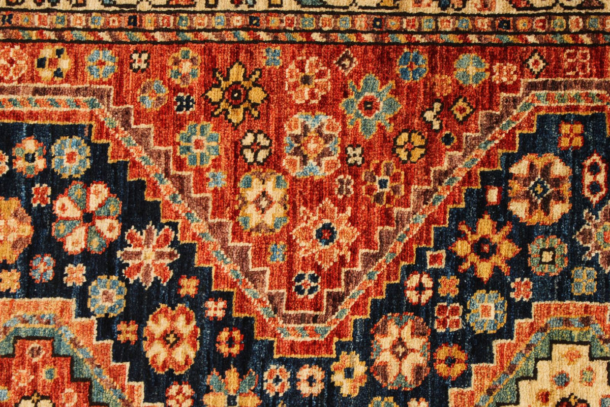 5x7 Red and Ivory Anatolian Traditional Rug
