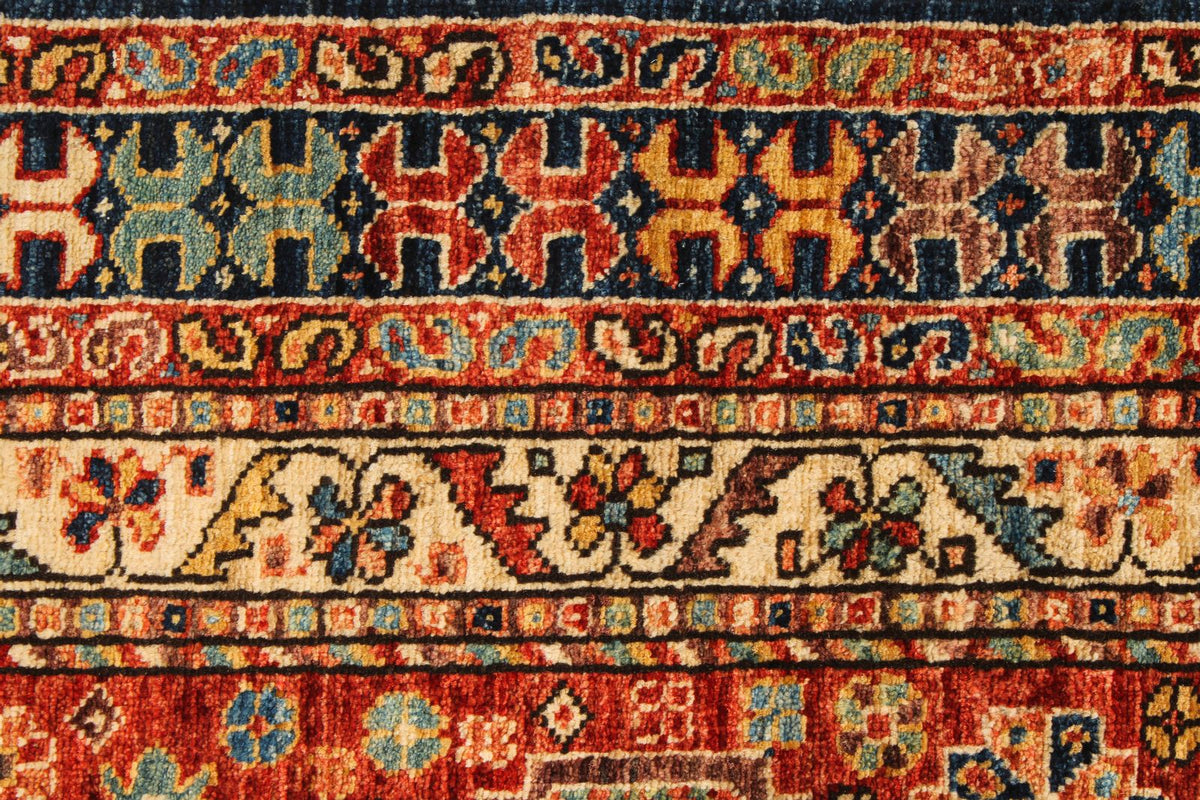5x7 Red and Ivory Anatolian Traditional Rug