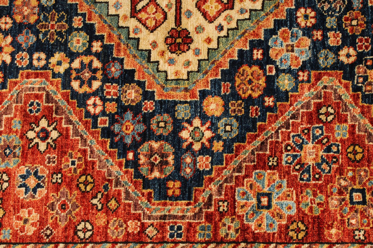 5x7 Red and Ivory Anatolian Traditional Rug