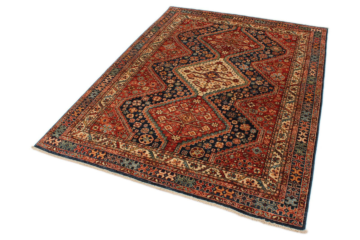 5x7 Red and Ivory Anatolian Traditional Rug