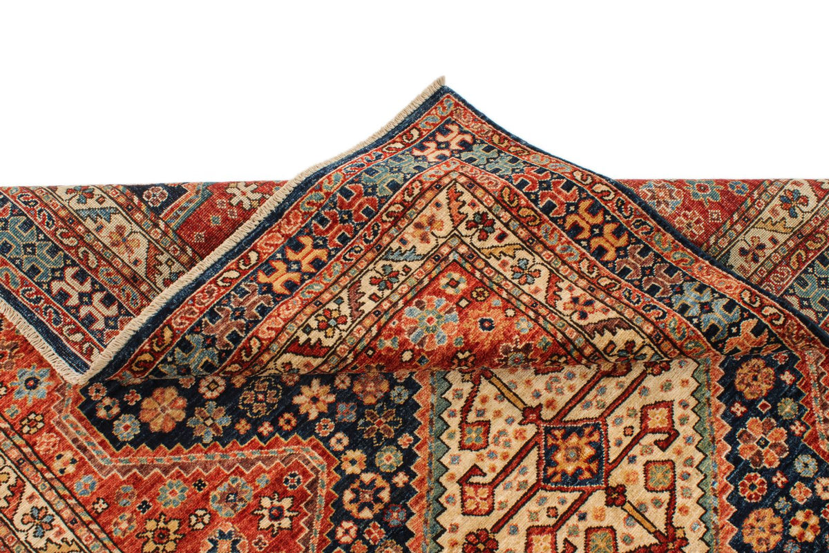 5x7 Red and Ivory Anatolian Traditional Rug
