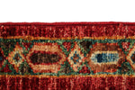 3x4 Multicolor and Red Turkish Tribal Rug