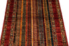 3x4 Multicolor and Red Turkish Tribal Rug