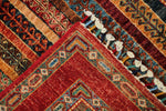 3x4 Multicolor and Red Turkish Tribal Rug