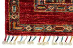 3x4 Multicolor and Red Turkish Tribal Rug