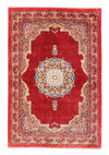 3x4 Red and Multicolor Turkish Silk Rug