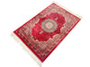 3x4 Red and Multicolor Turkish Silk Rug