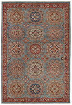 5x7 Blue and Red Persian Rug