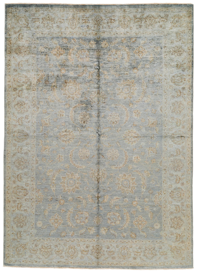 6x8 Blue and Gray Anatolian Traditional Rug