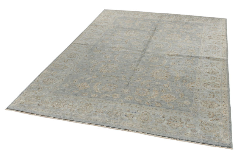 6x8 Blue and Gray Anatolian Traditional Rug