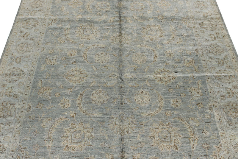 6x8 Blue and Gray Anatolian Traditional Rug