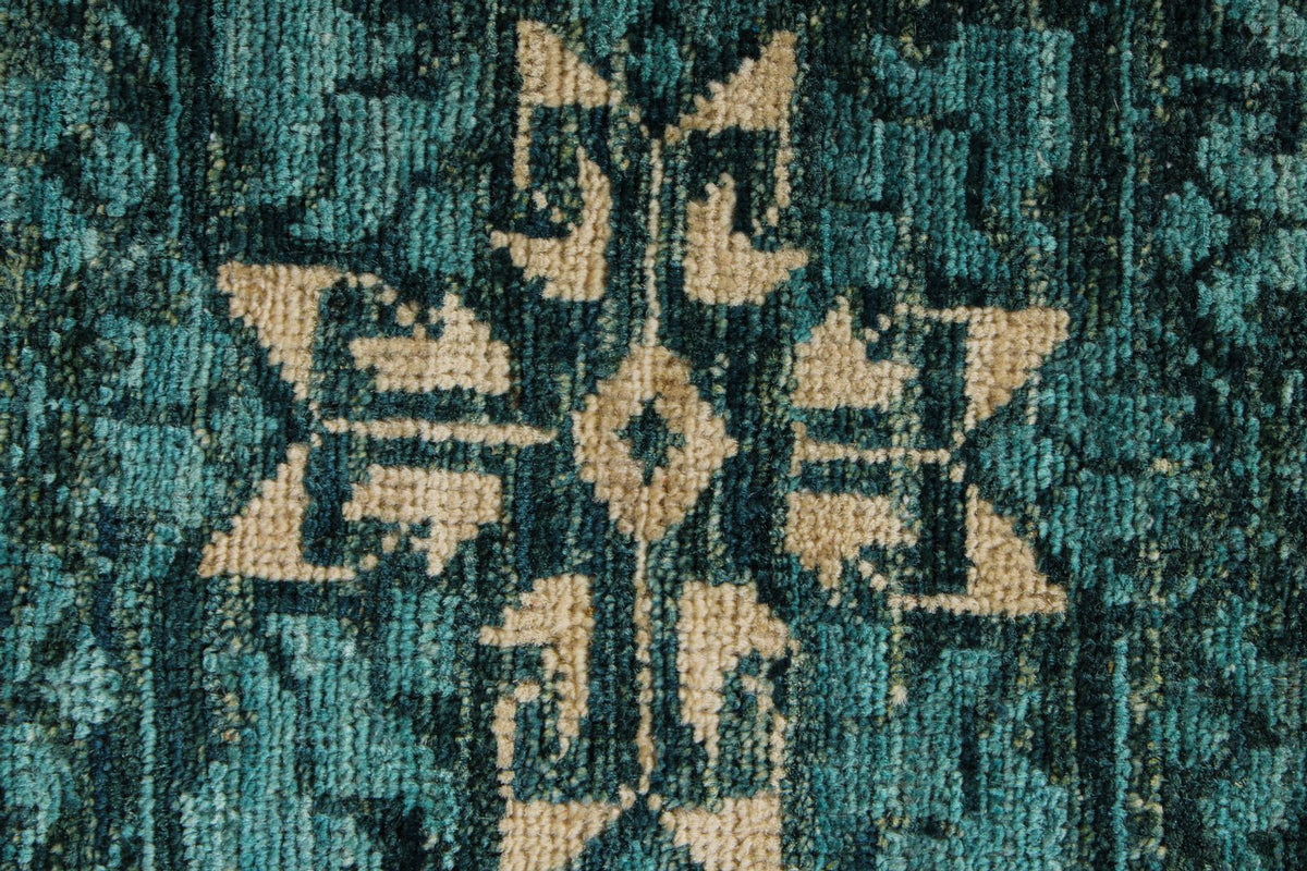 12x17 Red and Green Turkish Tribal Rug