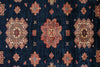 9x12 Navy and Red Kazak Tribal Rug