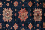 9x12 Navy and Red Kazak Tribal Rug