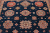 9x12 Navy and Red Kazak Tribal Rug