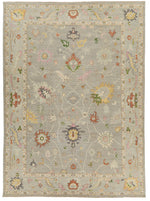 10x14 Gray and Light Gray Turkish Oushak Rug