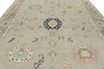 10x14 Gray and Gray Turkish Oushak Rug