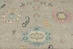 10x14 Gray and Gray Turkish Oushak Rug