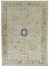 10x14 Gray and Gray Turkish Oushak Rug