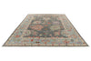 10x14 Gray and Light Blue Turkish Oushak Rug