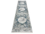 3x10 Light Blue and Ivory Turkish Antep Runner