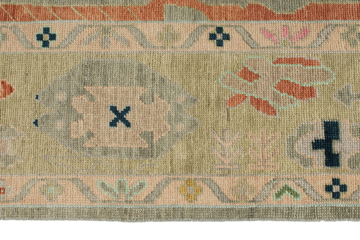 9x12 Gray and Multicolor Turkish Oushak Rug