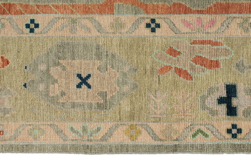 9x12 Gray and Multicolor Turkish Oushak Rug