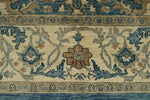 8x10 Light Blue and Ivory Turkish Oushak Rug