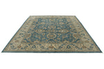 8x10 Light Blue and Ivory Turkish Oushak Rug