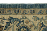 8x10 Light Blue and Ivory Turkish Oushak Rug