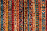 6x8 Red and Multicolor Turkish Tribal Rug