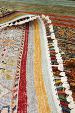 5x7 Gray and Multicolor Tribal Rug