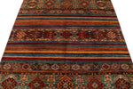 5x7 Red and Multicolor Turkish Tribal Rug