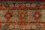 5x7 Red and Multicolor Turkish Tribal Rug