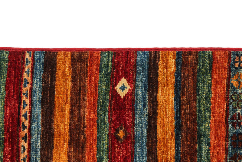 5x7 Red and Multicolor Tribal Rug