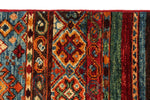 5x7 Red and Multicolor Tribal Rug
