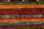 5x7 Red and Multicolor Tribal Rug