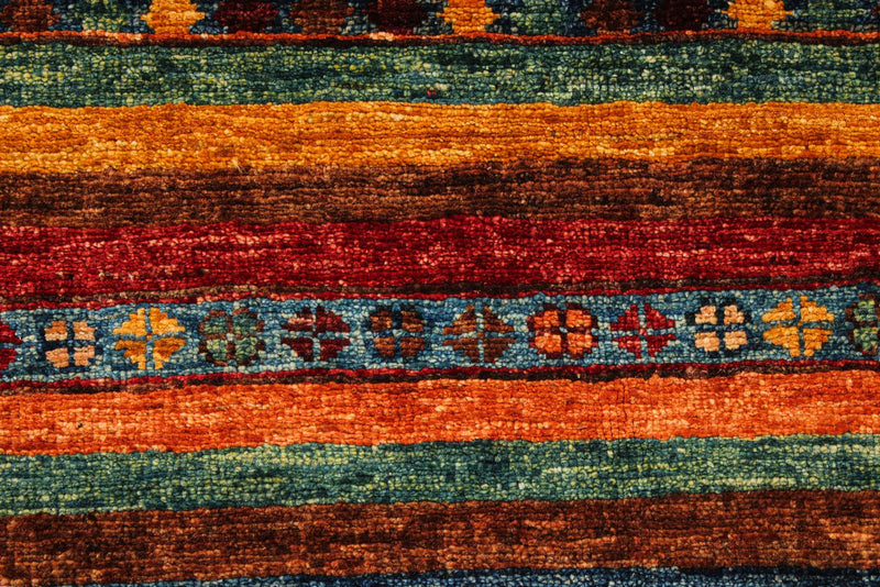 5x7 Red and Multicolor Tribal Rug