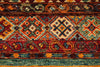 5x7 Red and Multicolor Tribal Rug