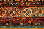 5x7 Red and Multicolor Tribal Rug