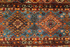5x7 Red and Multicolor Tribal Rug