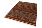 5x7 Red and Multicolor Tribal Rug