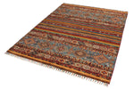 5x7 Red and Multicolor Tribal Rug