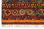 5x7 Red and Multicolor Tribal Rug