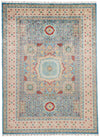 8x11 Blue and Pink Turkish Tribal Rug